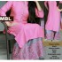 Baby Pink Colour Plain Kurthi with Embroidered Plazzos