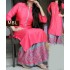 Solid Peach Colour Plain Kurthi with Embroidered Plazzos