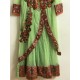 Green Colour Pure Rasal Soft Net Embroidery Ankle Length 3 Piece Anarkali Suit for Weddings
