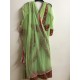 Green Colour Pure Rasal Soft Net Embroidery Ankle Length 3 Piece Anarkali Suit for Weddings
