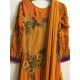 Orange Colour Pure Georgette Embroidery Full Length 3 Piece 3 Piece Anarkali Party Wear Suit