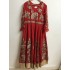 Red Colour Pure Georgette Gold Embroidery Full Length Anarkali Kurthi