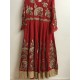 Red Colour Pure Georgette Gold Embroidery Full Length Anarkali Kurthi