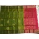  GREEN COLOUR KANCHI PATTU HAND LOOM BUTI SAREE