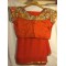 Orange  Pure Georgette Saree with Desingner Blouse