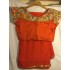 Orange  Pure Georgette Saree with Desingner Blouse
