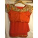 Orange  Pure Georgette Saree with Desingner Blouse