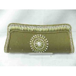 Ladies Designer  Jute Clutch With Stones And Beade