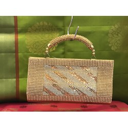 GOLD COLOUR PARTY COLLECTIONS CLUTCH PURSE 