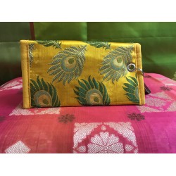 YELLOW  COLOUR PARTY COLLECTIONS CLUTCH PURSE 