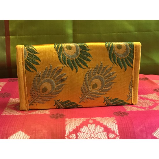 YELLOW  COLOUR PARTY COLLECTIONS CLUTCH PURSE 
