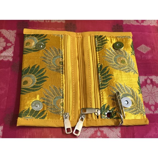 YELLOW  COLOUR PARTY COLLECTIONS CLUTCH PURSE 