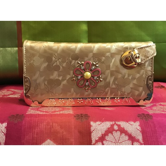 SMART GOLD COLOUR PARTY COLLECTIONS CLUTCH PURSE 